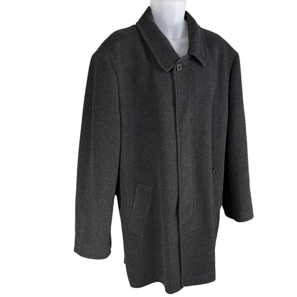 Gianfranco Ruffini Italy Mens 44 Cashmere Charcoal Gray Coat Soft Quiet Luxury - Picture 6 of 15